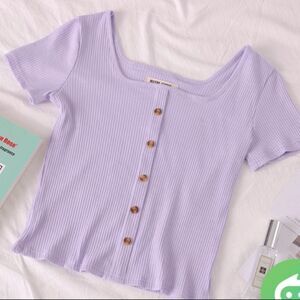 3/$45 Korean style square neck cropped top